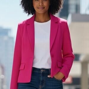 Liz Claiborne Blazer Bright magenta Hip Length size XL NWT